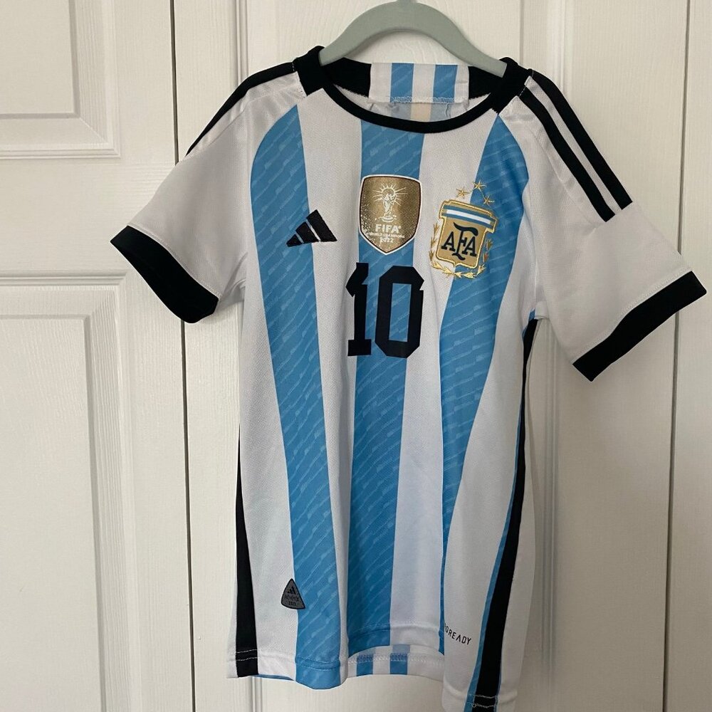 Messi Argentina Home Soccer Jersey size 8